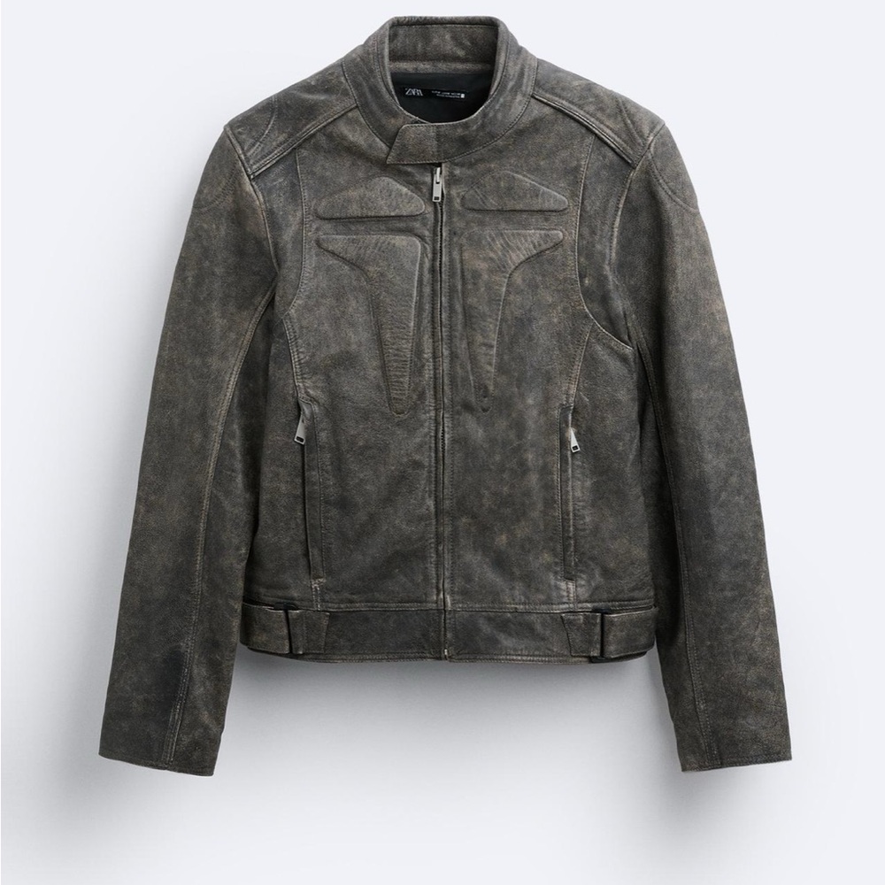 🔥Genuine Leather Biker Jacket Size L NWT  🔥